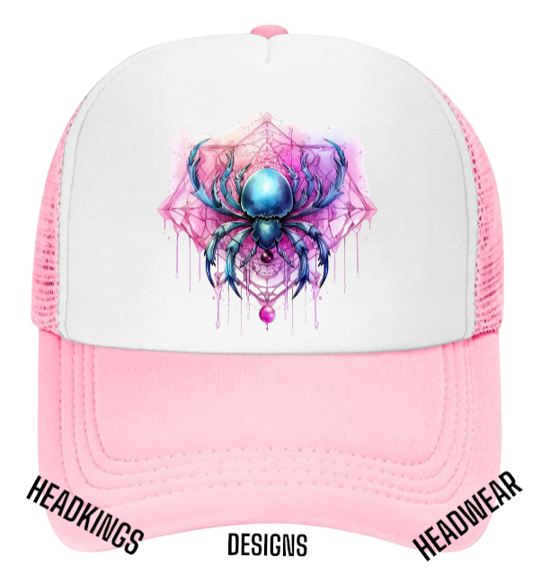 Spider Hat Adjustable Snapback Trucker Hat Spider Web Poisonous Scary Spider Hat