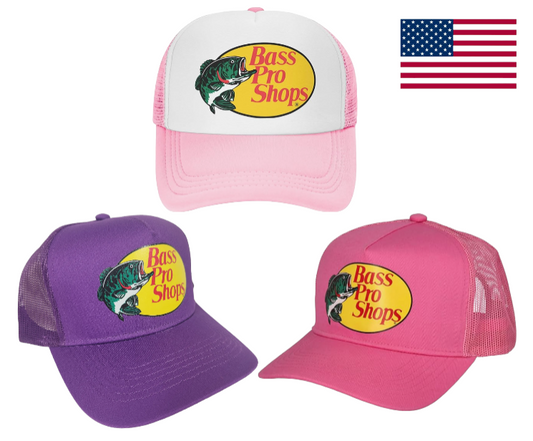 Bass Pro Shops Hat Baseball Hat Outdoors Adjustable Trucker Hat New Women