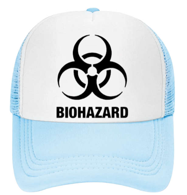 Biohazard Hat Caution Trucker Hat Adjustable Snapback Hat Outdoors Hat Biohazard