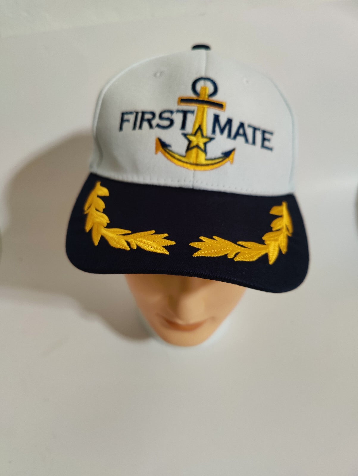 First Mate Hat Adjustable Baseball Hat Captain Hat Boating Anchor Nautical Hat
