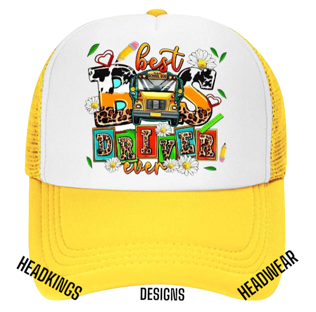Bus Driver Hat Adjustable Snapback Trucker Hat Best Driver Ever Bus Driver Gift