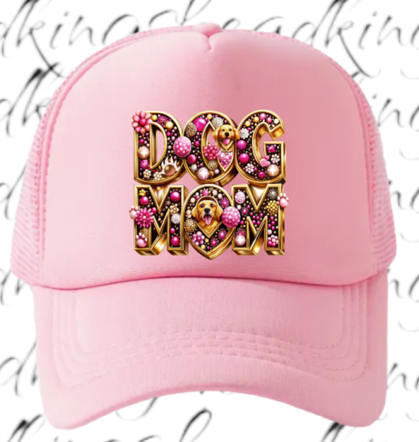 Dog Mom Hat Adjustable Snapback Trucker Hat Gift for Mom Dog Lovers Dog Hat