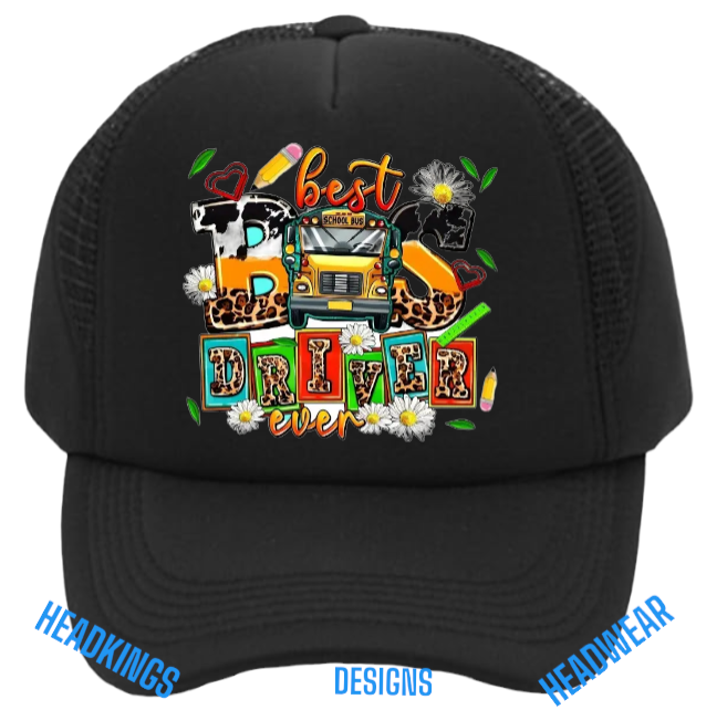 Bus Driver Hat Adjustable Snapback Trucker Hat Best Driver Ever Bus Driver Gift