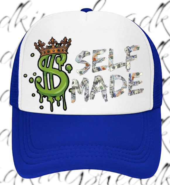 Dollar King Hat Adjustable Snapback Trucker Hat Self Made Dollar Money Hat
