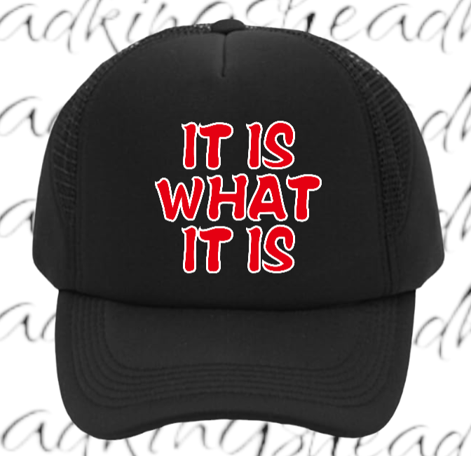 Funny Hat Adjustable Snapback Trucker Hat It is What is IS Hat Outdoors Hat