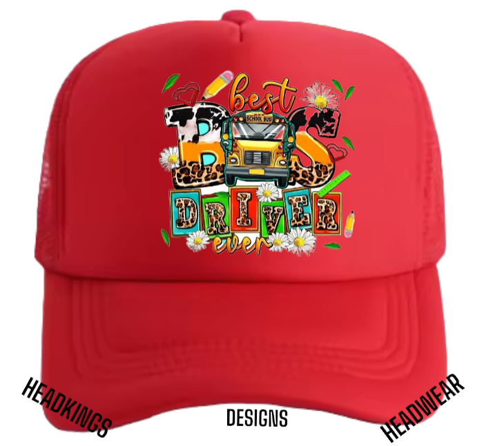 Bus Driver Hat Adjustable Snapback Trucker Hat Best Driver Ever Bus Driver Gift