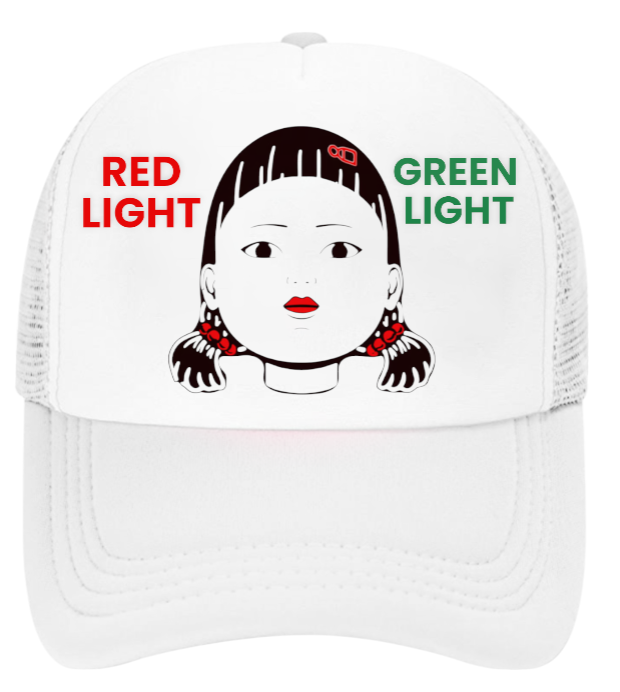 Squid Game Hat Adjustable Snapback Trucker Hat Pretty Killer Doll Red Light Hat