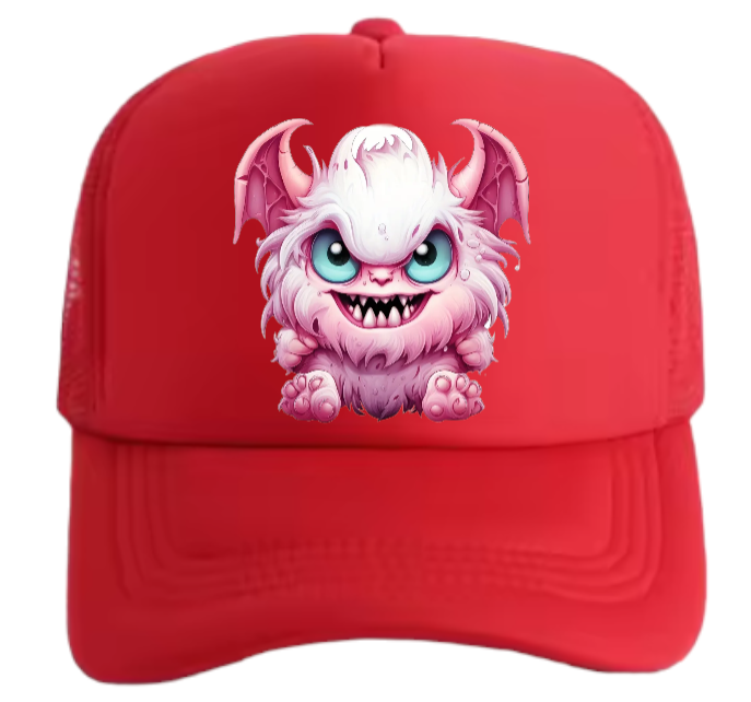 Cute Devil Hat Adjustable Snapback Trucker Hat Angry Alien Evil Devil Cute Cat