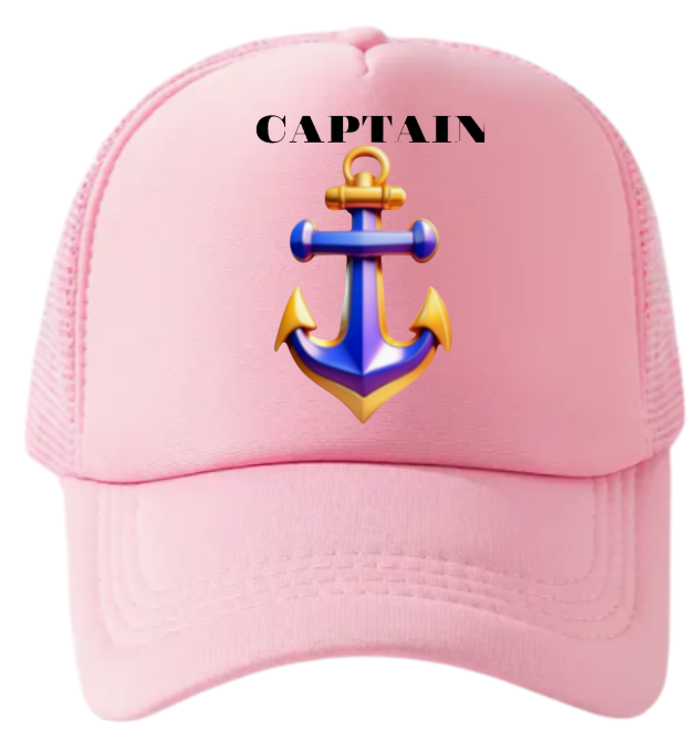 Captain Hat First Mate Hate Adjustable Snapback Trucker Hat Colorful Sea Anchor