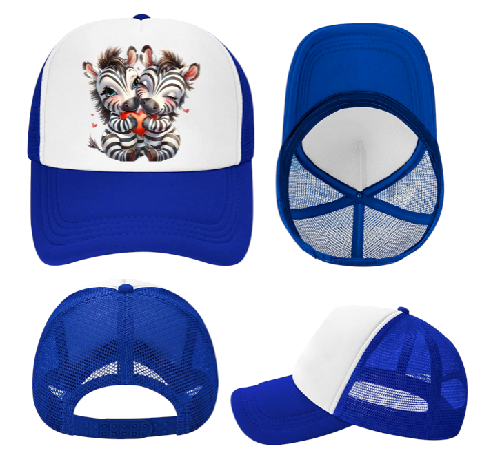 Dodgers Baseball Hat Adjustable Snapback Trucker Hat Anime Zebra Hat Love Hearts