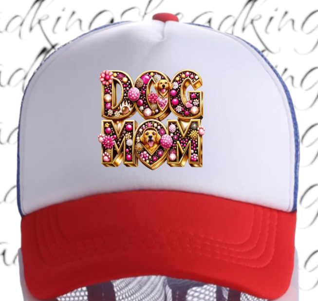 Dog Mom Hat Adjustable Snapback Trucker Hat Gift for Mom Dog Lovers Dog Hat