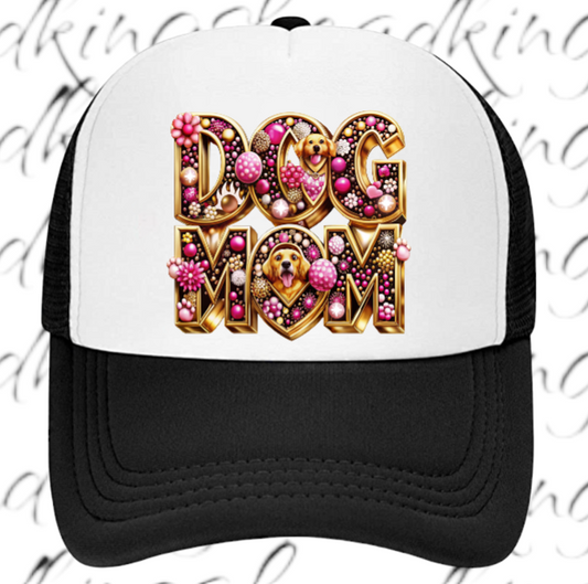Dog Mom Hat Adjustable Snapback Trucker Hat Gift for Mom Dog Lovers Dog Hat