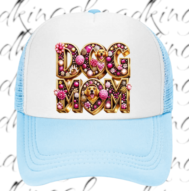 Dog Mom Hat Adjustable Snapback Trucker Hat Gift for Mom Dog Lovers Dog Hat