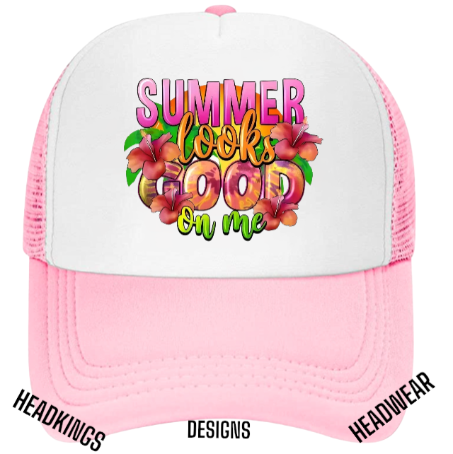 Summer Hat Adjustable Snapback Trucker Hat Floral Summer Looks Good On Me Hat