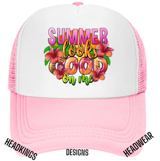 Summer Hat Adjustable Snapback Trucker Hat Floral Summer Looks Good On Me Hat