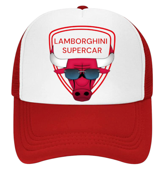 Lamborghini Hat Adjustable  Snapback Trucker Hat Gangster Bull Lambo Custom Hat