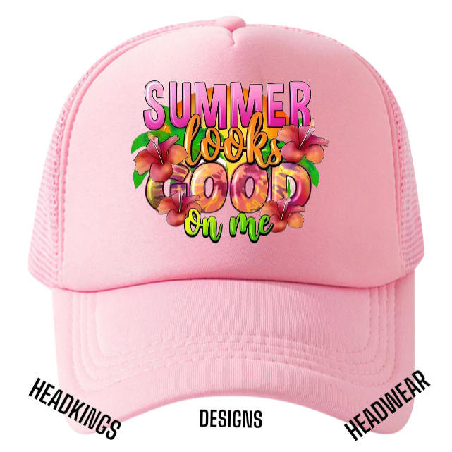 Summer Hat Adjustable Snapback Trucker Hat Floral Summer Looks Good On Me Hat