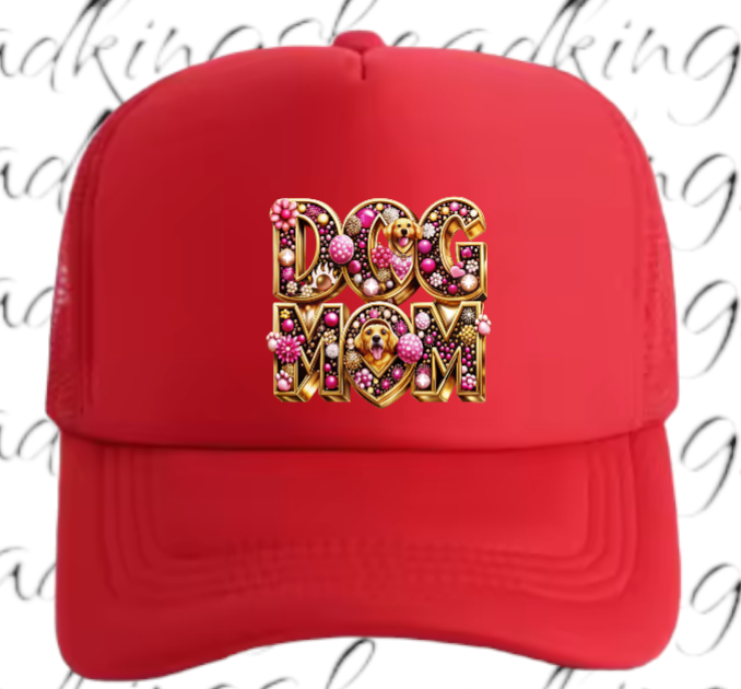 Dog Mom Hat Adjustable Snapback Trucker Hat Gift for Mom Dog Lovers Dog Hat
