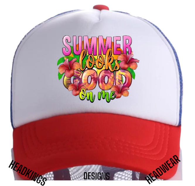 Summer Hat Adjustable Snapback Trucker Hat Floral Summer Looks Good On Me Hat