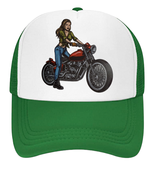 Girls Motorbike Hat Baseball Hat Trucker Hat Adjustable Snapback Biker Girl Hat
