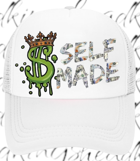 Dollar King Hat Adjustable Snapback Trucker Hat Self Made Dollar Money Hat