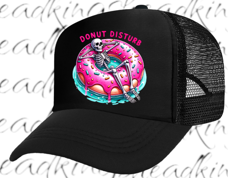 Donut Hat Do Not Disturb Adjustable Snapback Trucker Hat Summer Hat Doughnut Hat