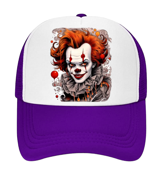 Joker Hat Clown Adjustable Snapback Trucker Hat Smiling Clown Scary Clown Hat