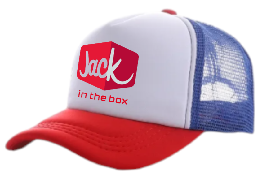 Jack In The Box Hat Adjustable Snapback Trucker Hat Foodie Restaurant Burgers