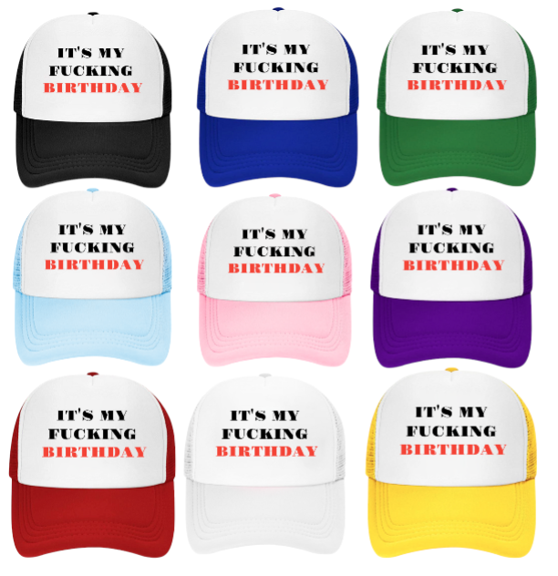 Birthday Hat Adjustable Snapback Trucker Hat Outdoors Funny Hat Birthday Gift