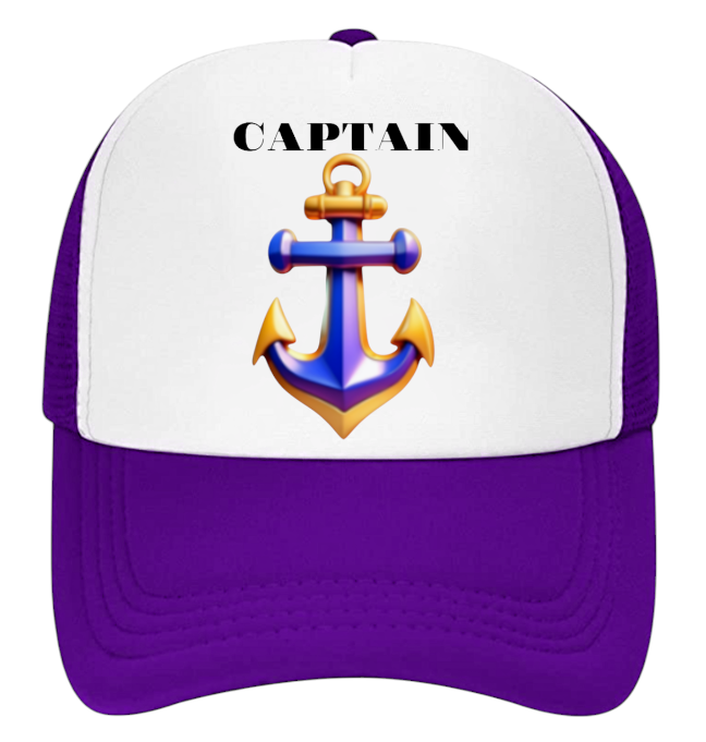 Captain Hat First Mate Hate Adjustable Snapback Trucker Hat Colorful Sea Anchor