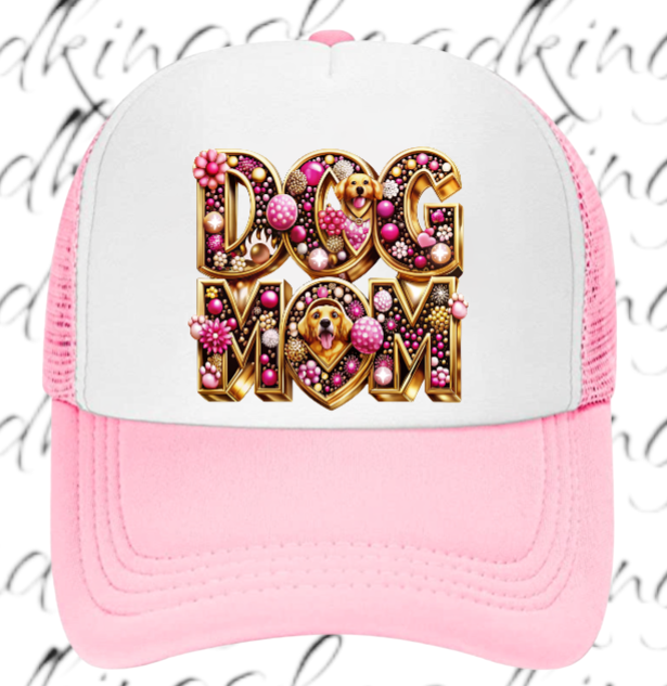 Dog Mom Hat Adjustable Snapback Trucker Hat Gift for Mom Dog Lovers Dog Hat