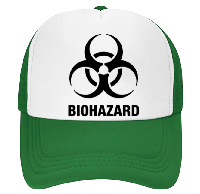 Biohazard Hat Caution Trucker Hat Adjustable Snapback Hat Outdoors Hat Biohazard