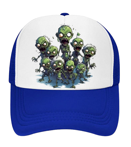Alien Zombie's Adjustable Snapback Trucker Hat Scary Scary Alien Family Hat