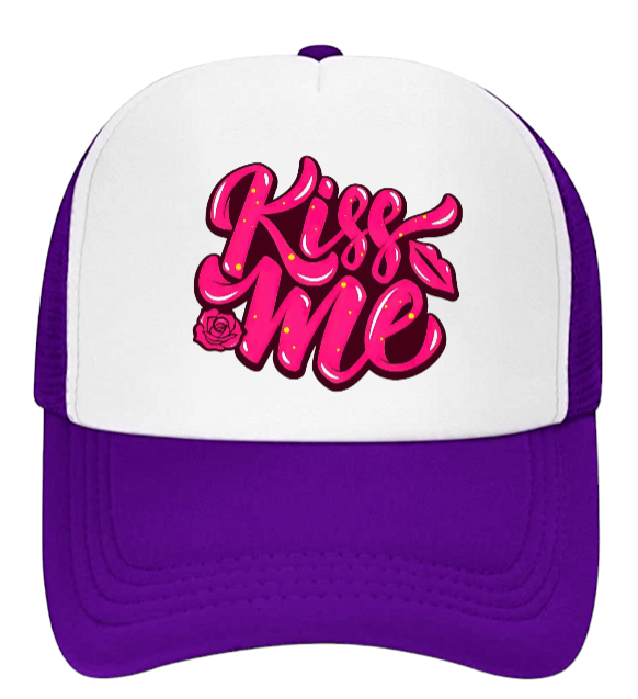 Valentines Day Hat Trucker Adjustable Hat Snapback Playful Funny Kiss Me Hat