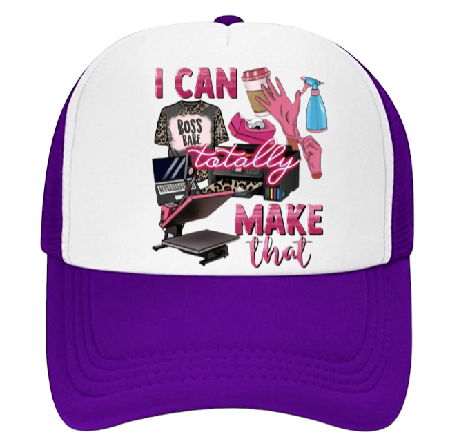 Art and Craft Hat Adjustable Snapback Trucker Hat  I Can Totally Make That