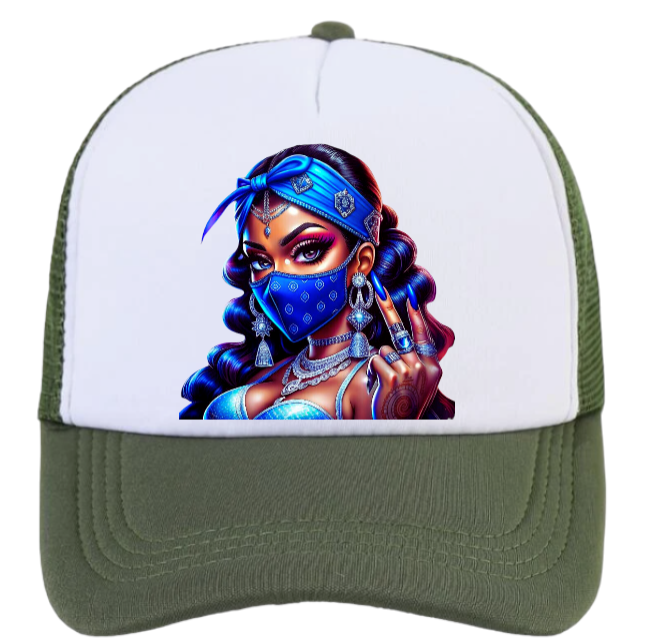 Gangster Girl Hat Adjustable Snapback Trucker Hat Outdoors Colorful Rich Girl