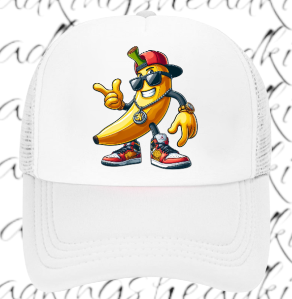 Gangster Banana Hat  Adjustable Snapback Trucker Hat Funny Hat  Sneakers Anime