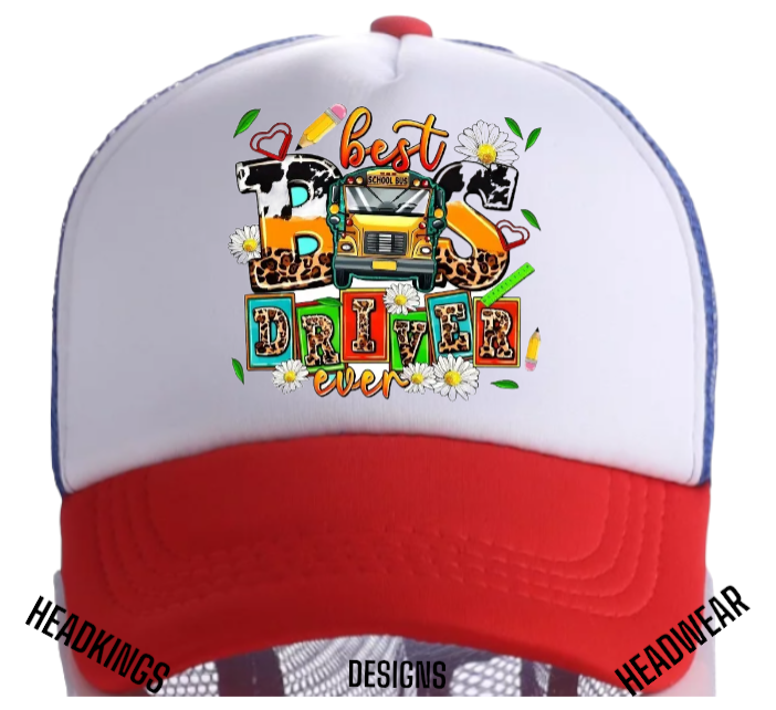 Bus Driver Hat Adjustable Snapback Trucker Hat Best Driver Ever Bus Driver Gift