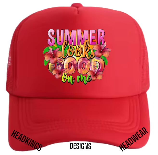 Summer Hat Adjustable Snapback Trucker Hat Floral Summer Looks Good On Me Hat