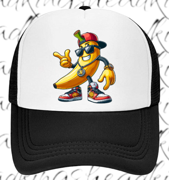 Gangster Banana Hat  Adjustable Snapback Trucker Hat Funny Hat  Sneakers Anime