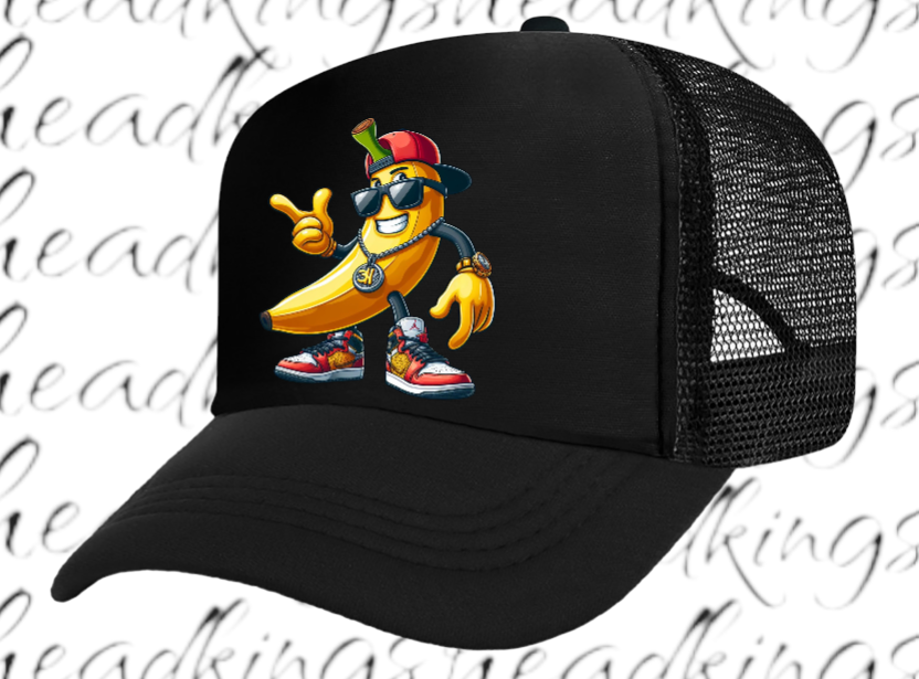 Gangster Banana Hat  Adjustable Snapback Trucker Hat Funny Hat  Sneakers Anime