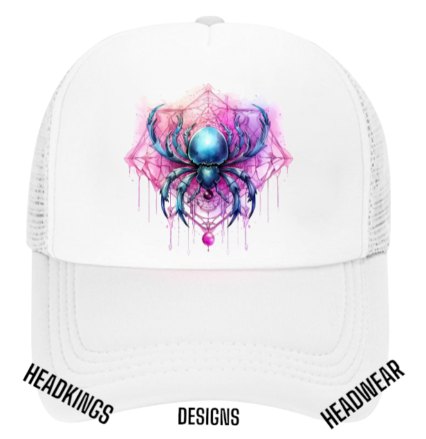Spider Hat Adjustable Snapback Trucker Hat Spider Web Poisonous Scary Spider Hat