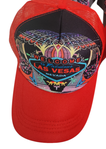 Las Vegas Hat Adjustable Snapback Trucker Hat Colorful Las Vegas City Casino Hat