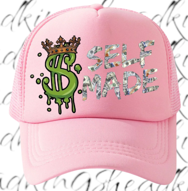 Dollar King Hat Adjustable Snapback Trucker Hat Self Made Dollar Money Hat