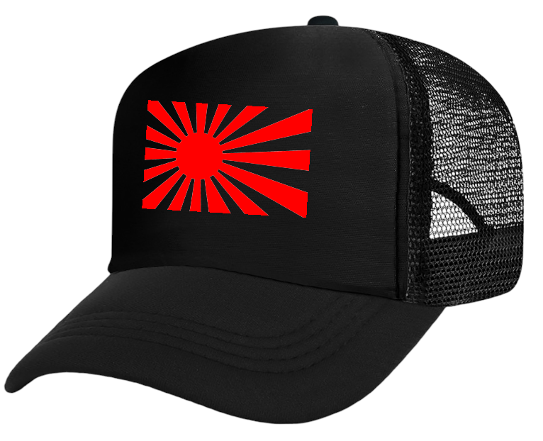Japan Flag Hat Adjustable Snapback Trucker Hat Rising Sun Flag of Japan Hat