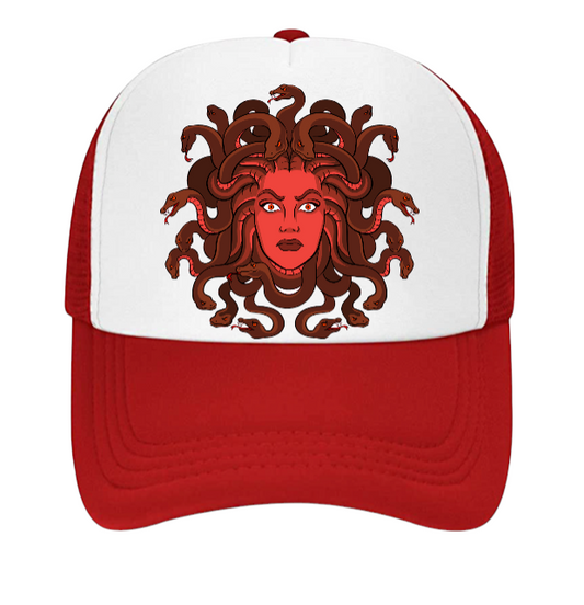 Medusa Baseball Hat Beauty Goddess Mythological Creature Trucker Hat Snakes