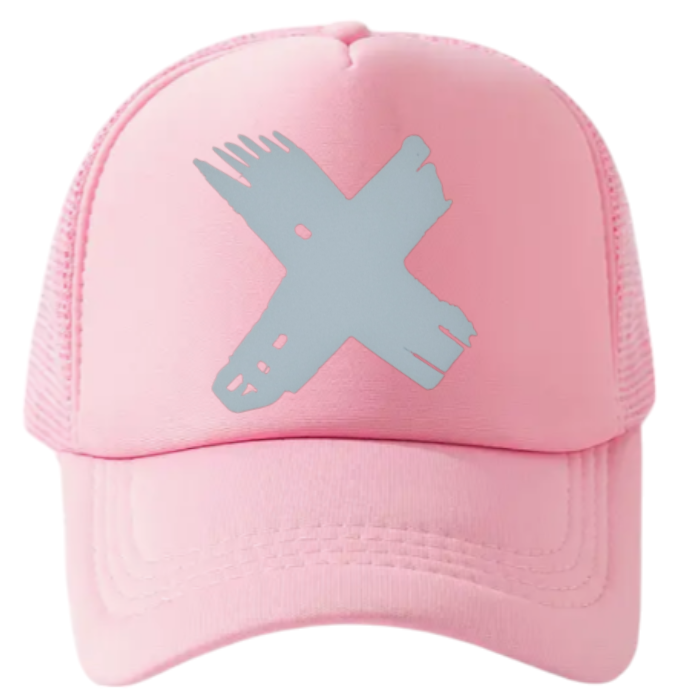 Discontinued X Hat Adjustable Snapback Trucker Hat Wink Smiley Face Skeleton Hat