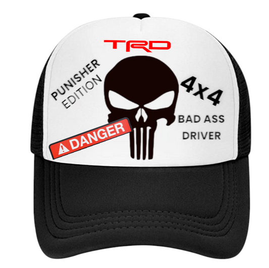 Toyota Racing Development Adjustable Snapback Trucker Hat 4X4 TRD Punisher Hat
