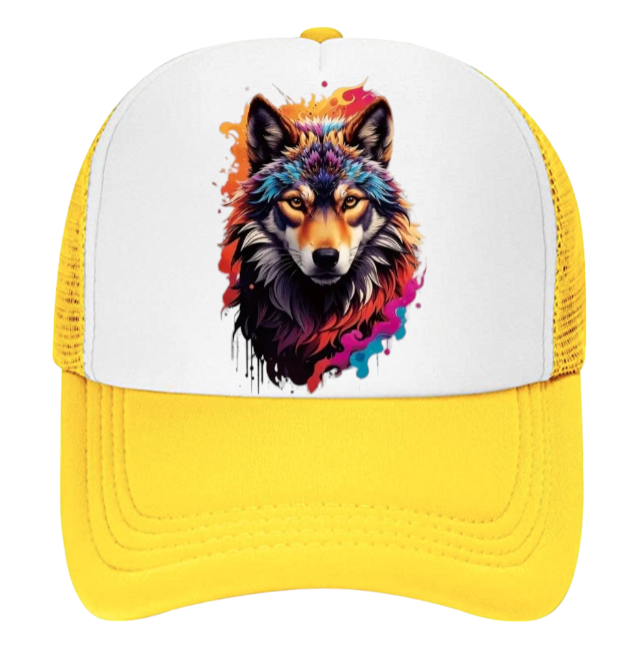 Wolf Hat Baseball Hat Trucker Hat Adjustable Snapback Hat Unisex Wild Fox