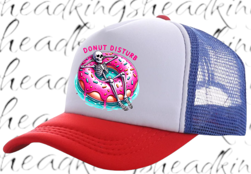 Donut Hat Do Not Disturb Adjustable Snapback Trucker Hat Summer Hat Doughnut Hat